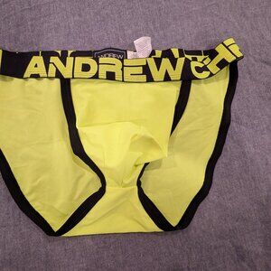 Andrew Christian Mesh Sheer Neon Yellow, Medium